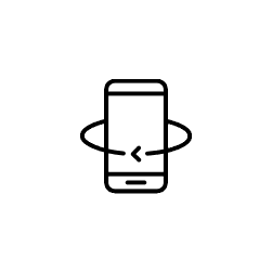 Icon of a phone that flips